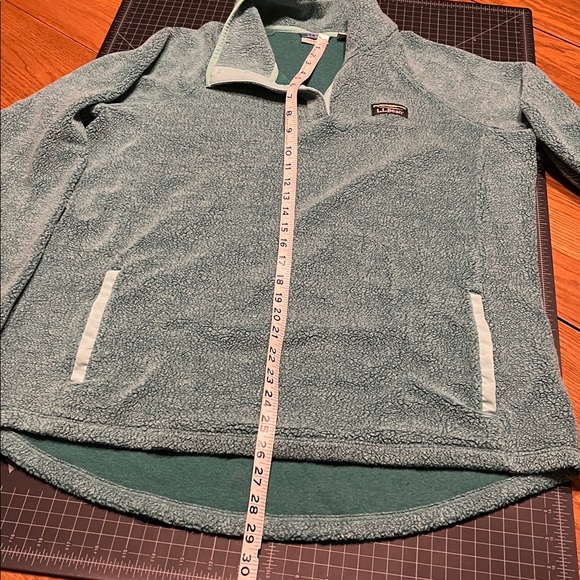 L.L. Bean Teal 1/4 snap Tumbled Sherpa Women's  xl Fleece Sweatshirt - Picture 4 of 6